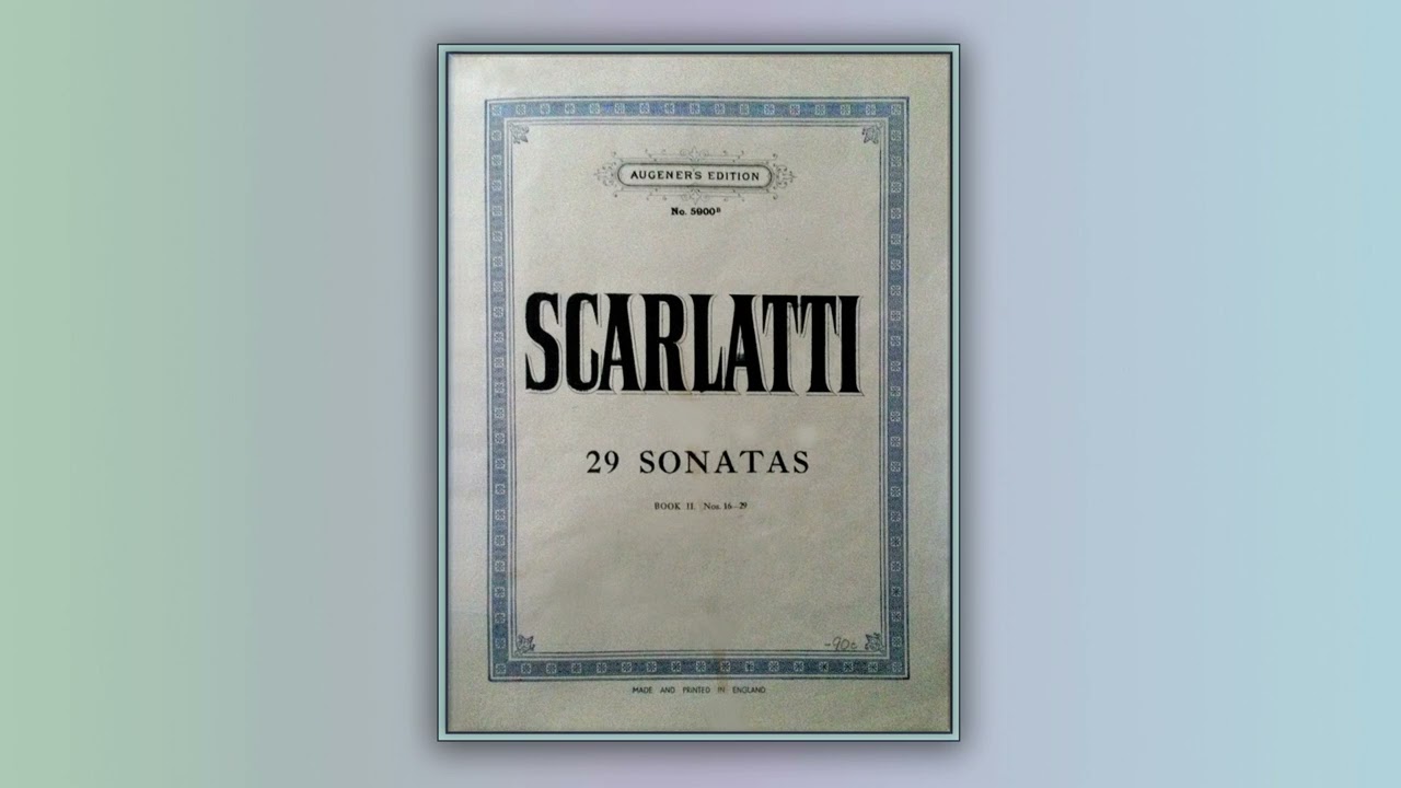 Scarlatti  - Sonata in A - nr 24 : Augener Edition - Classical - Midi - Piano