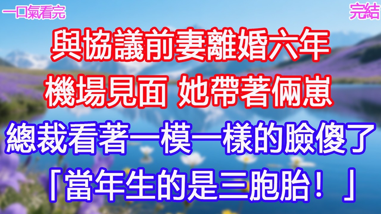 與協議前妻離婚六年，機場見面，她帶著倆崽，總裁看著一模一樣的臉傻了：「當年生的是三胞胎！」#甜寵文 #愛情 #爽文 #故事分享 #為人處世 #正能量 #故事分享 #生活經驗 #情感