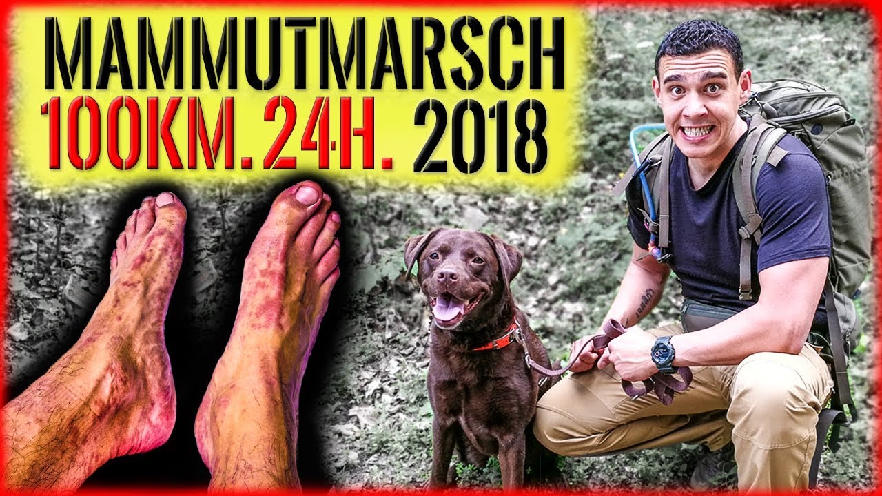 Survival Mattin muss 100 KILOMETER in 24H zu FUSS gehen MAMMUTMARSCH 2018 und überlebt nur knapp.