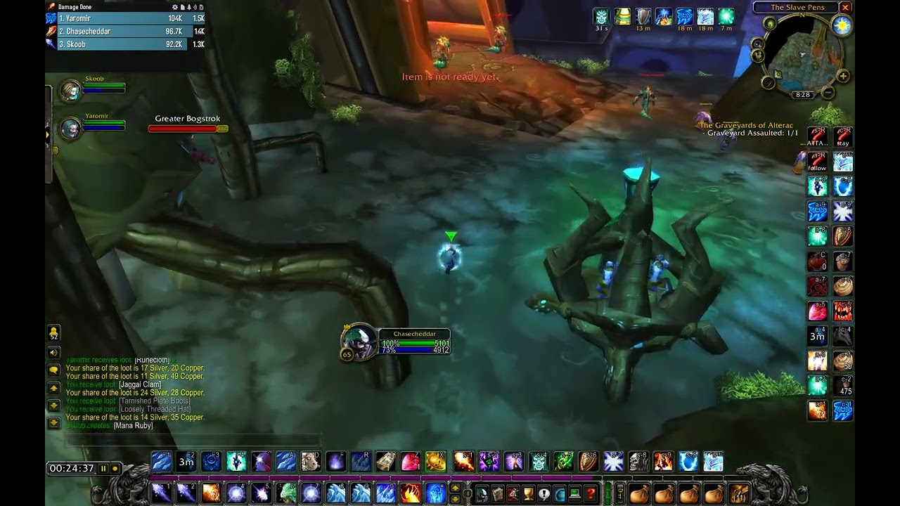 WOW TBC 3 Mage Slave Pens AOE MOB XP run