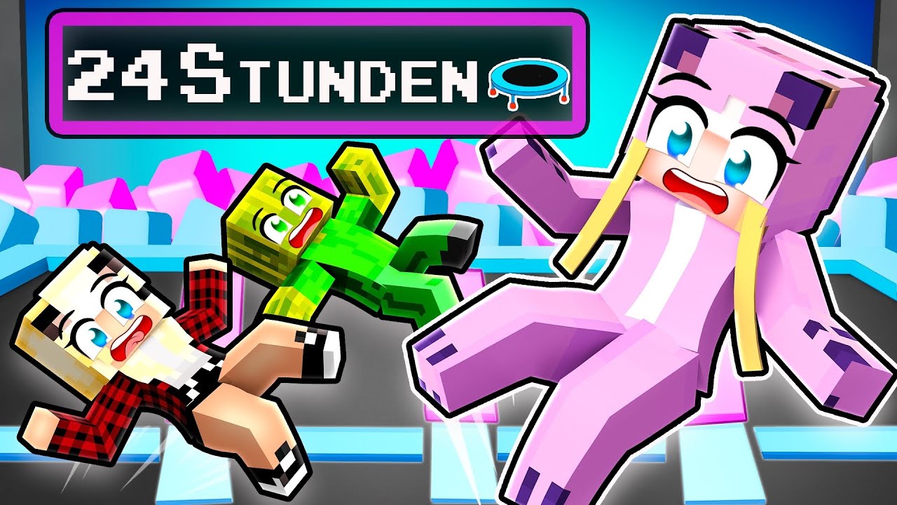 24 Stunden VERSTECKEN im TRAMPOLIN PARK! 🌸 Minecraft