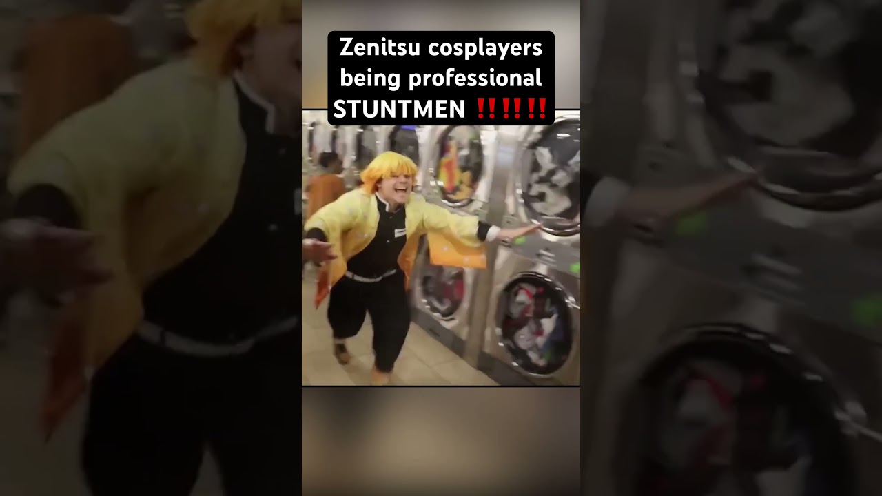 Zenitsu cosplayers being STUNTMEN #anime #demonslayer #noroots #nezukochan