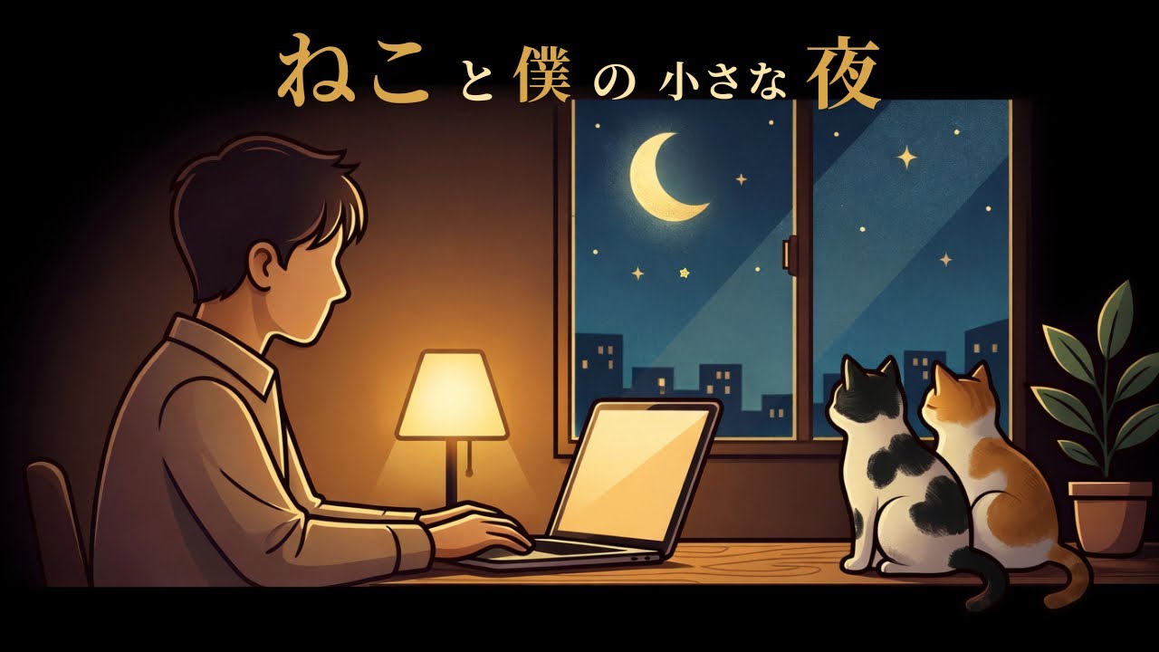 【Night58】静かに眠る猫を見るだけの癒しライブ - 睡眠・作業用　おやすみなさい🌙