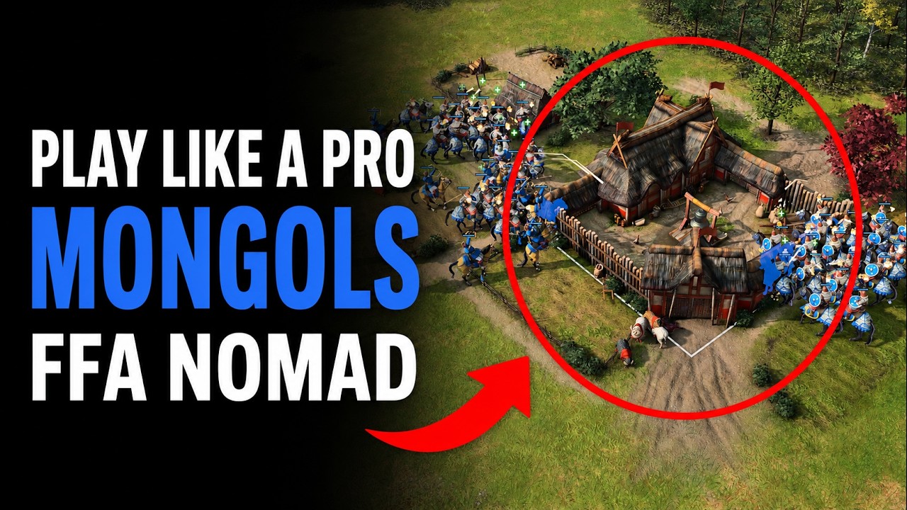 How to Play Mongols Like a Pro in FFA Nomad AOE4 !