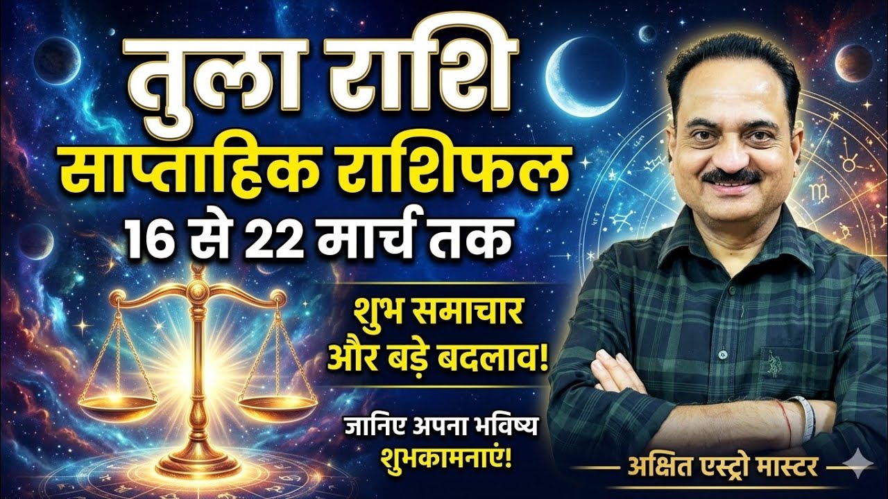 तुला राशि 16 से 22 मार्च | उच्च का शुक्र और मार्गी बुध खोलेंगे किस्मत का ताला! | Tula Rashi Weekly
