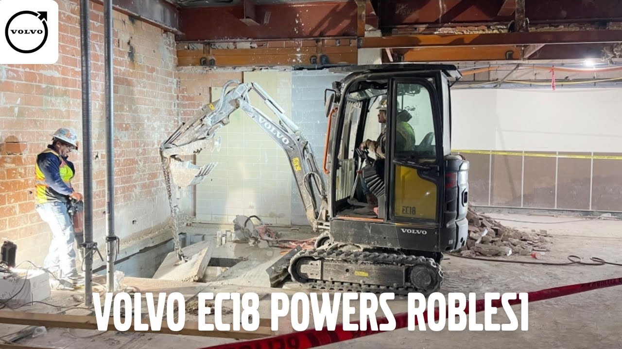 Robles1 Powers Indoor Demo with Volvo EC18 Electric