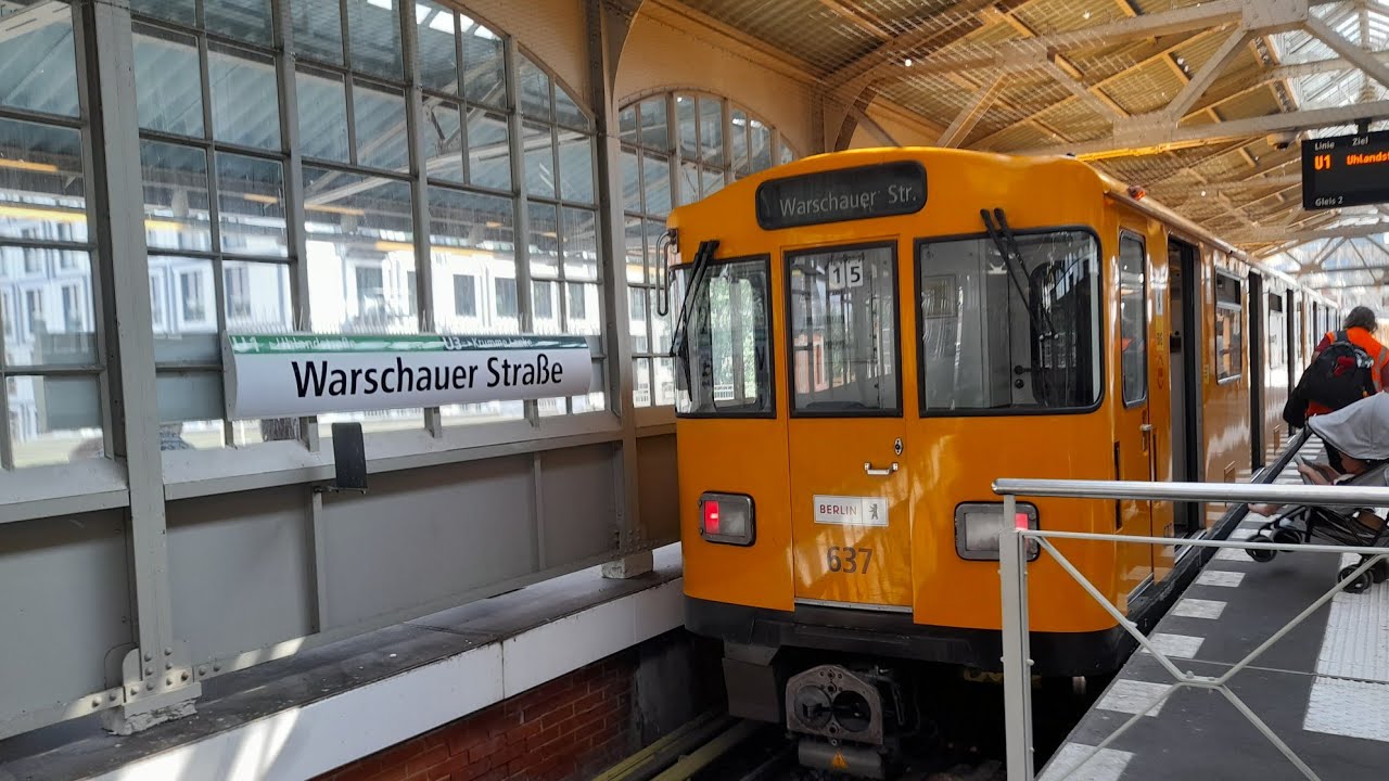 U-Bahn Berlin Mitfahrt von Uhlandstraße bis Warschauer Straße im A3L92 auf der U1 Komplette Linie