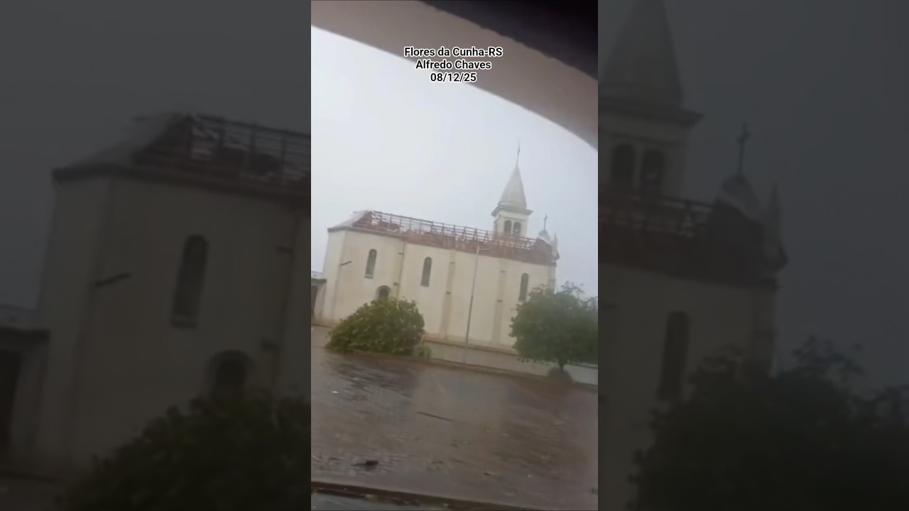 Temporal em Flores da Cunha-RS na Serra Ga&uacute;cha #serragaucha #temporal #granizo #tempestade #ciclone