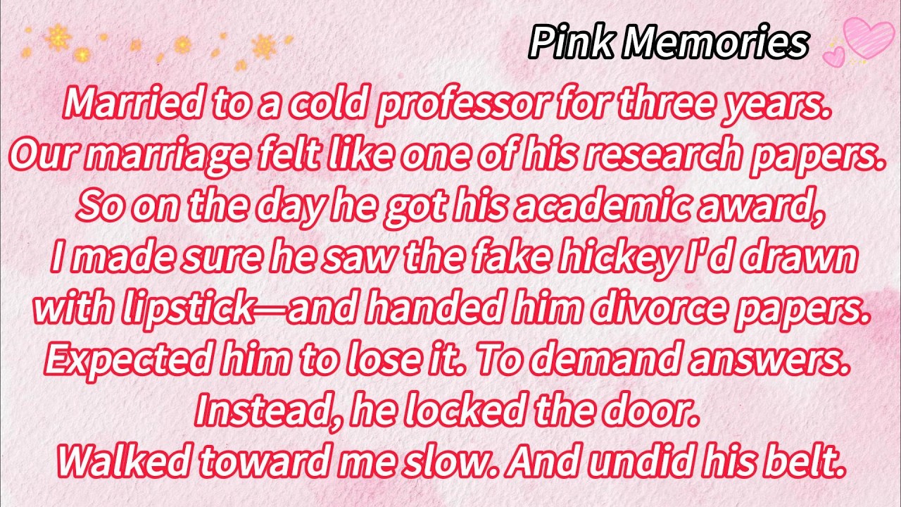 I handed the divorce papers to the cold professor.I thought he’d sign calmly—instead,he loosened...