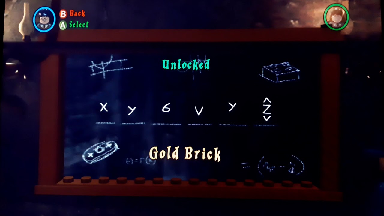 Lego Harry Potter: Years 1-4 cheat codes PART 1 → Gold Bricks