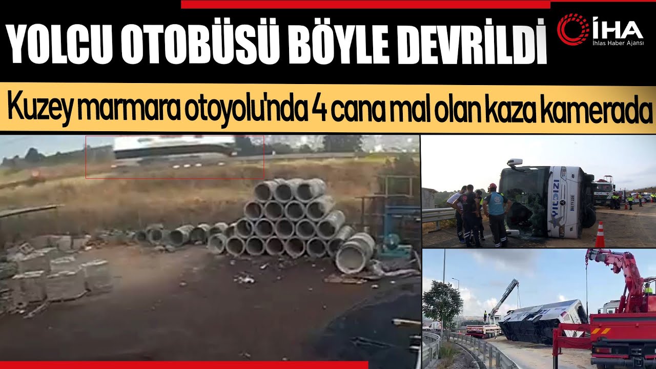 Kuzey Marmara Otoyolu’nda Dört Cana Mal Olan Dehşet Anları Görüntülendi