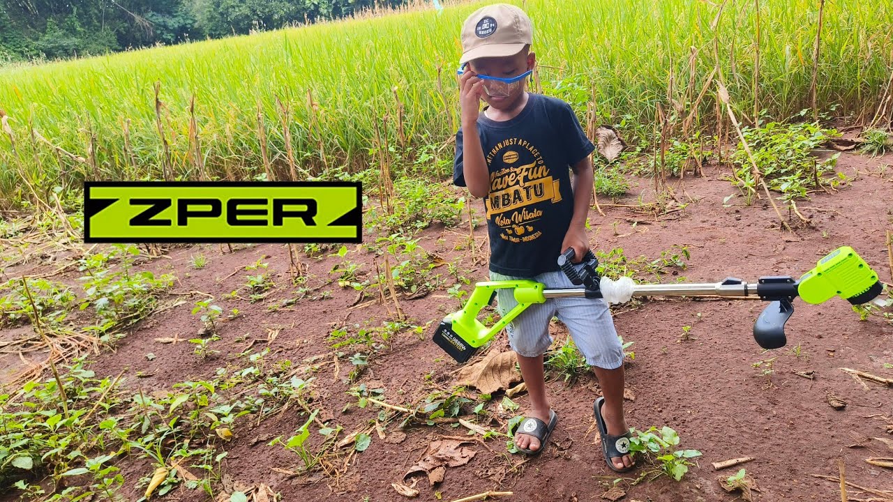 MESIN POTONG RUMPUT CORDLES BATERAI MINI ZPER!!!