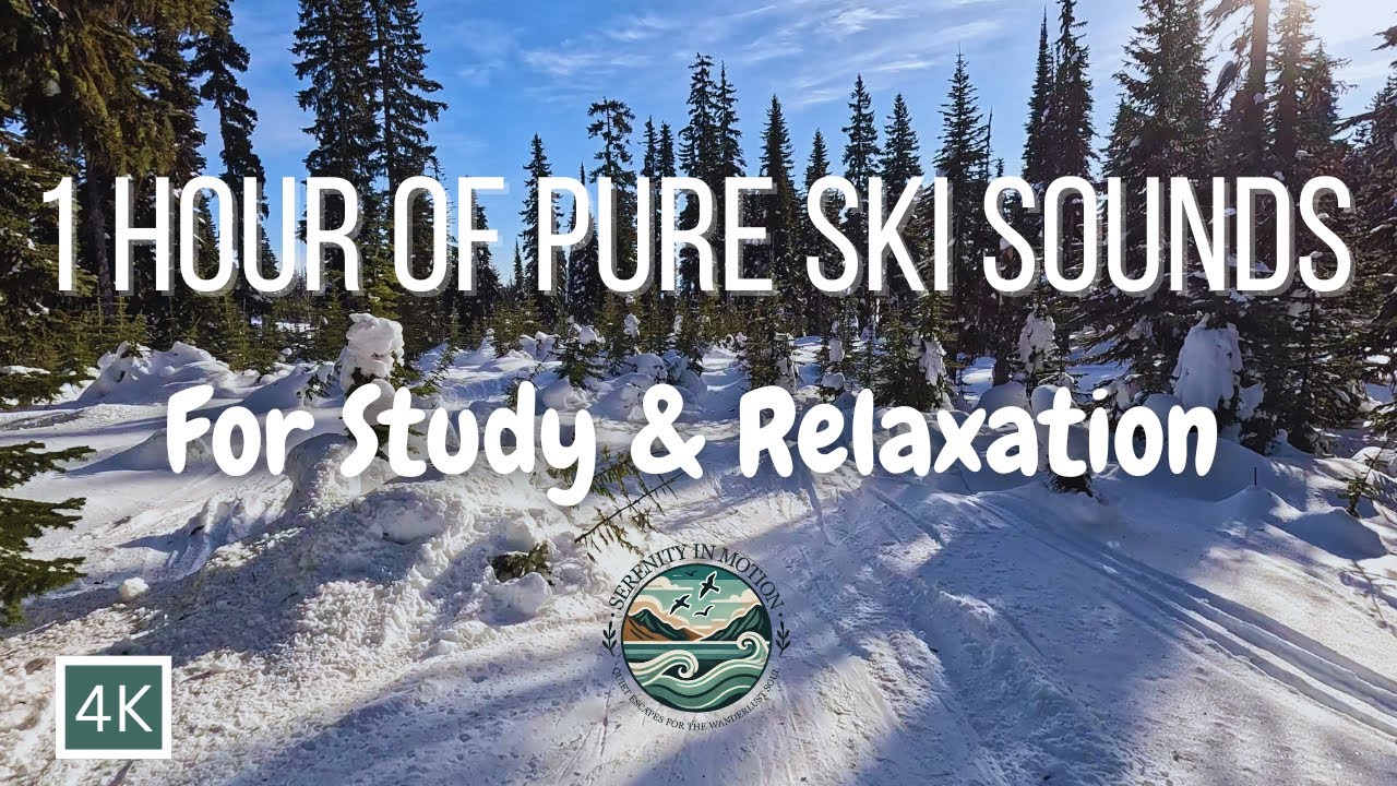 🏔️ 1 Hour of Pure Ski Sounds ❄️ | Relaxation ASMR 4K
