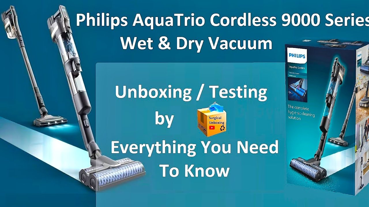 Беспроводной пылесос PHILIPS AquaTrio серии 9000 для влажной и сухой уборки Тестирование распаковки