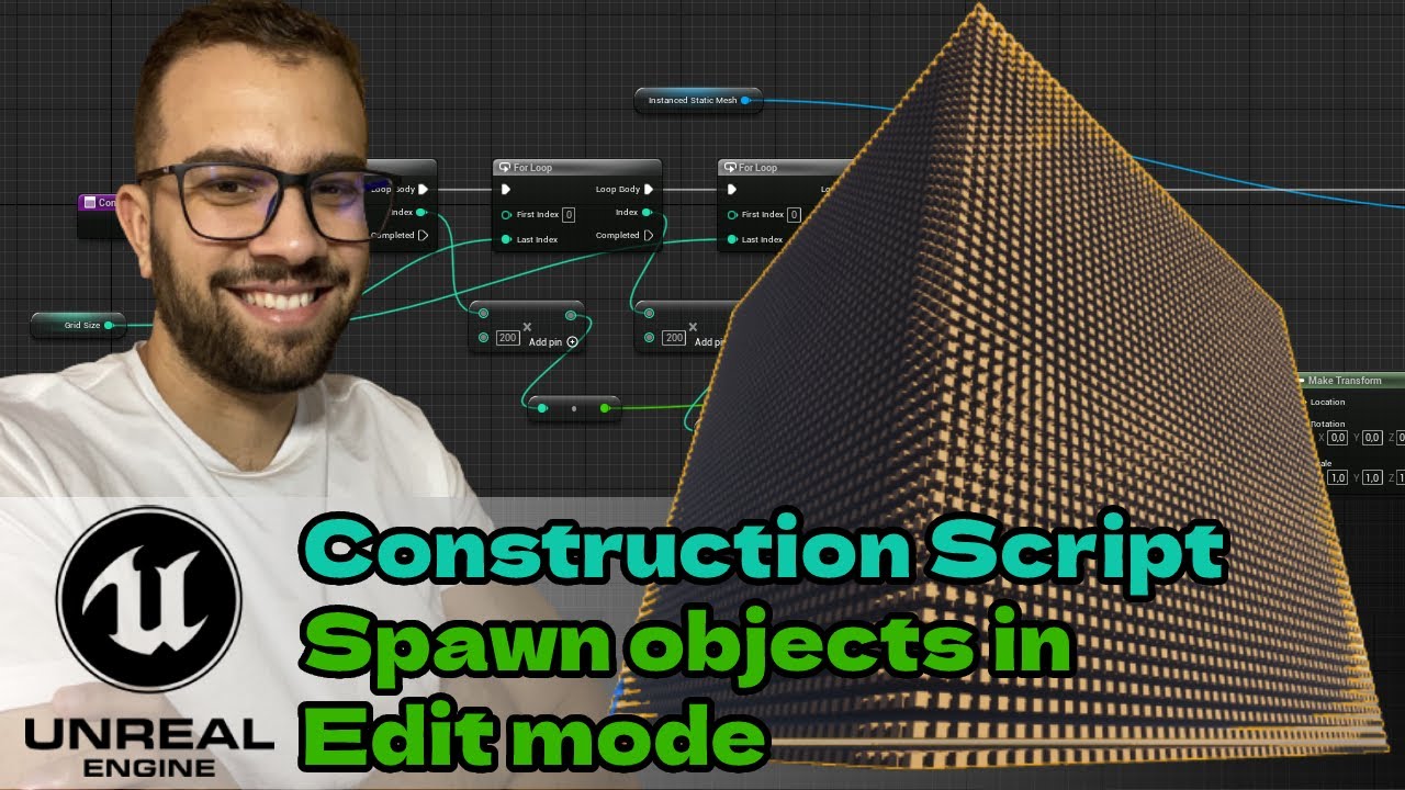 Unreal Engine 5.1 | Construction Script - Spawning a HUGE Cube of Cubes!!