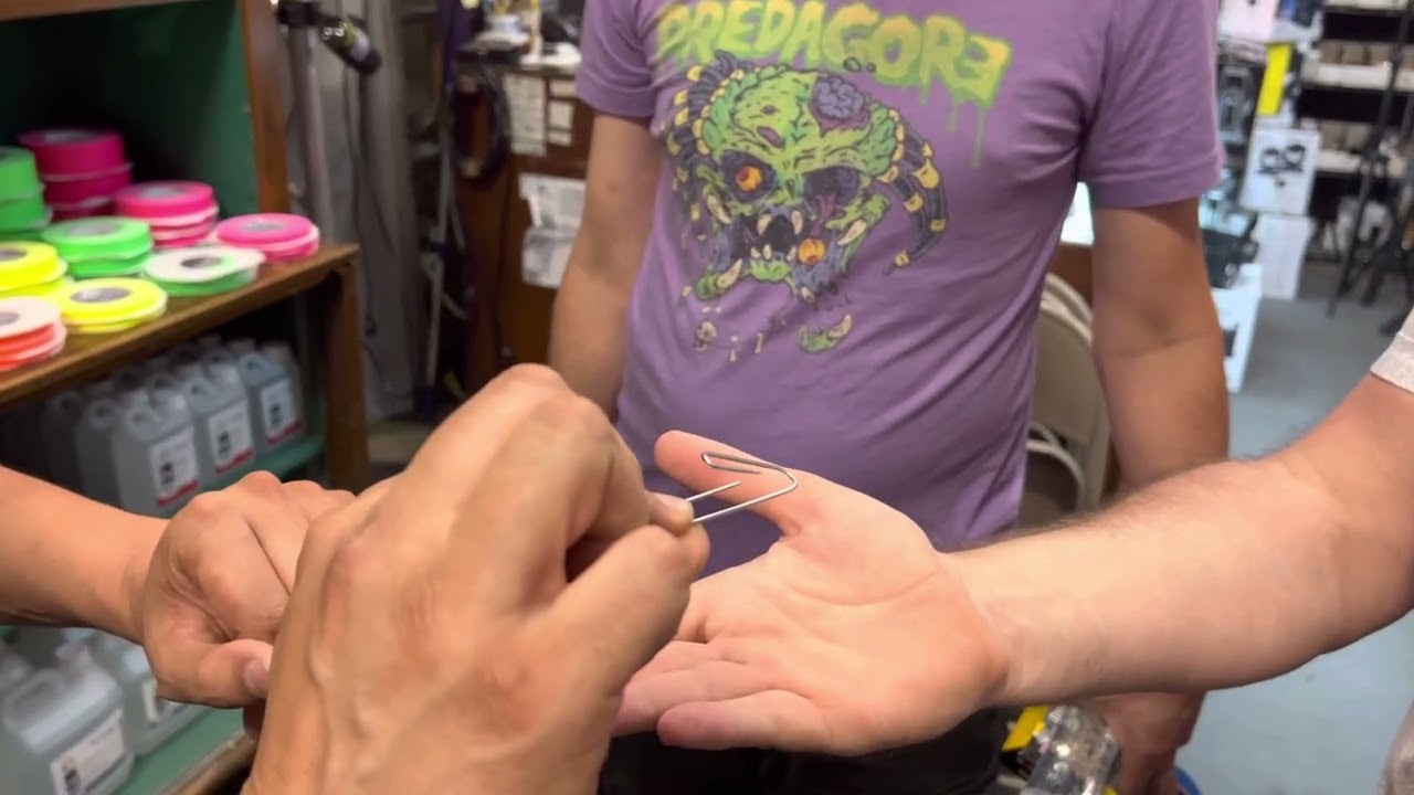 Metal bending using paper clip