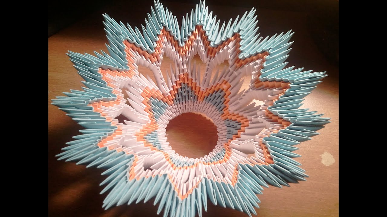 How to make 3d origami Vase