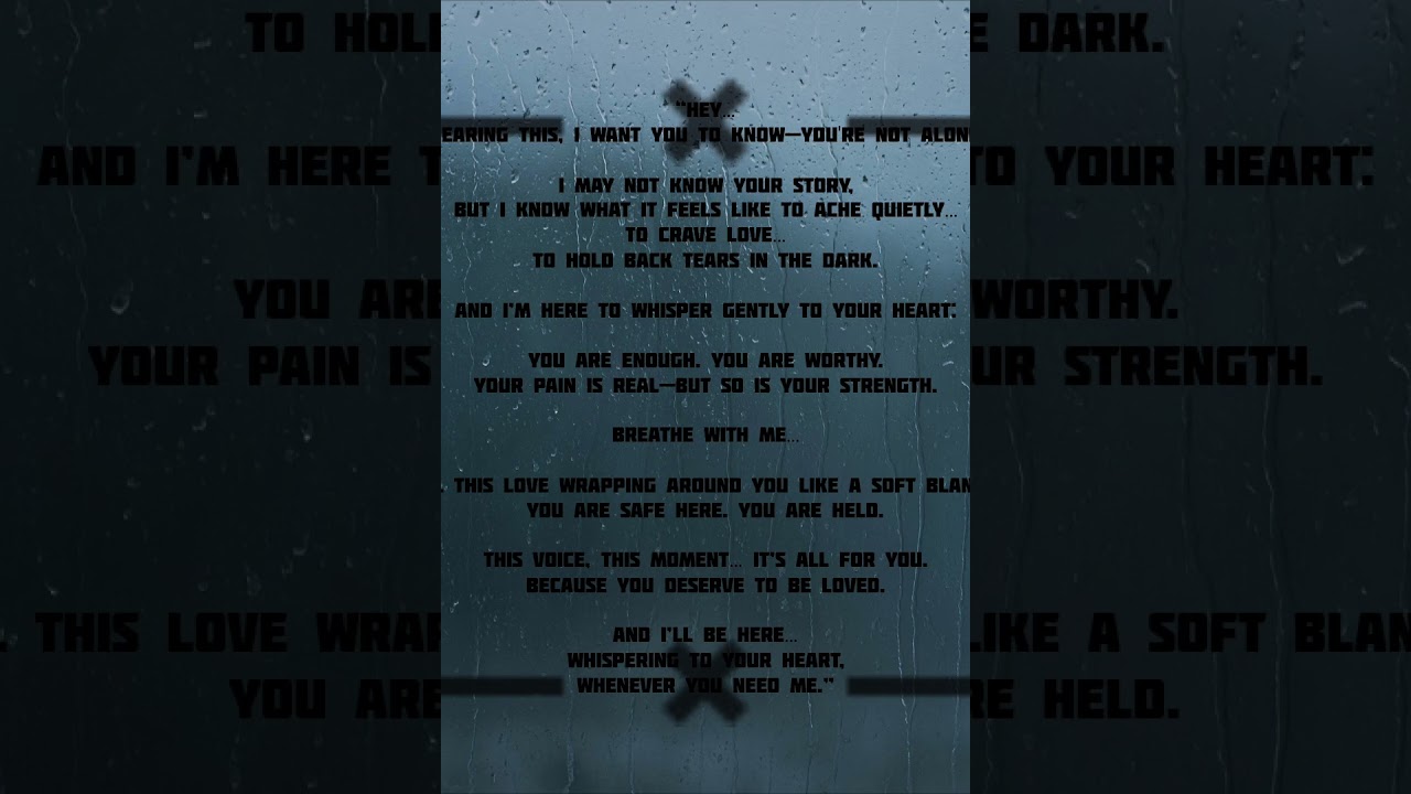 &ldquo;You&rsquo;re Not Alone Anymore | A Voice to Hold You&rdquo;  #WhispersOfLove  #ComfortingVoice  #YouNotAlone
