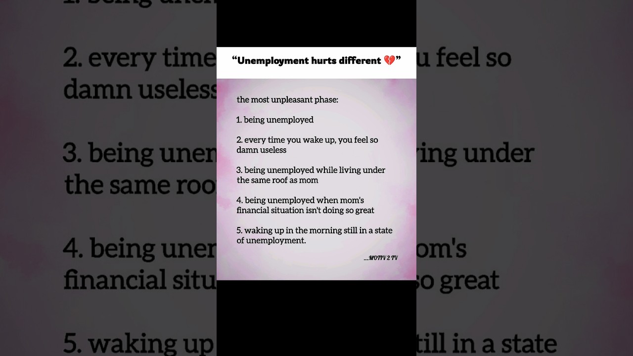 The Pain of Being Unemployed Nobody Talks About 💔🥀 #shorts #successmindset