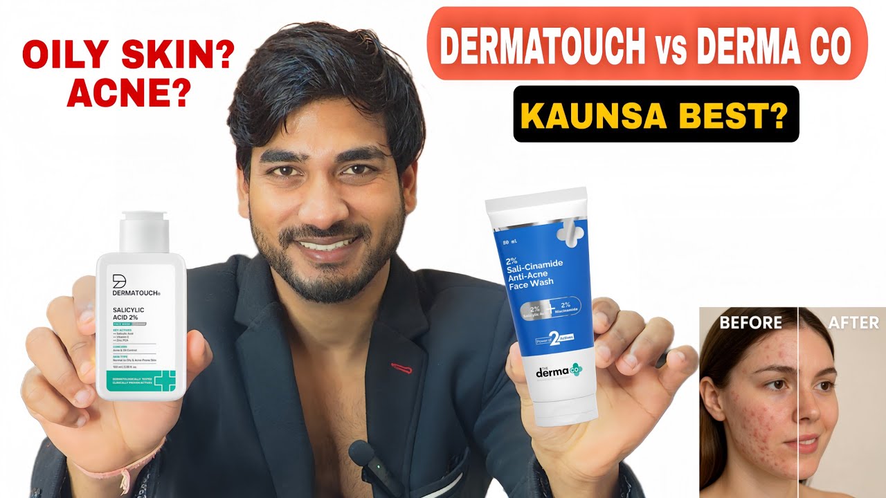 Dermatouch 2% Salicylic Acid Face Wash vs The Derma Co Sali-Cinamide Face Wash | Honest Review Hindi