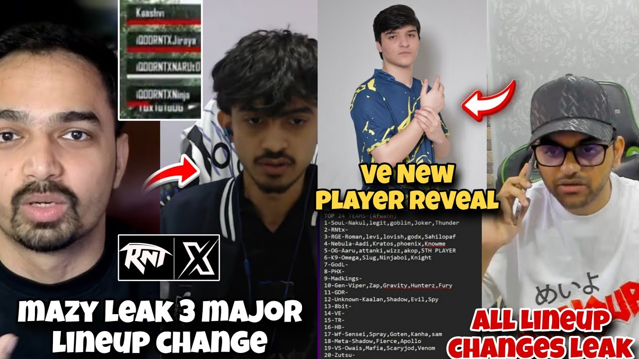Mazy Shocked WFxSam Left Wyldfangs 😱 Ve New Lineup Player Leak 🚨 RNTx New IGL🚨All Lineup Change Leak