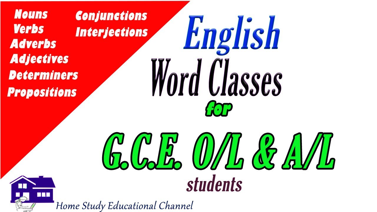 A to Z Sinhalen English - Word Classes (Lesson 03)