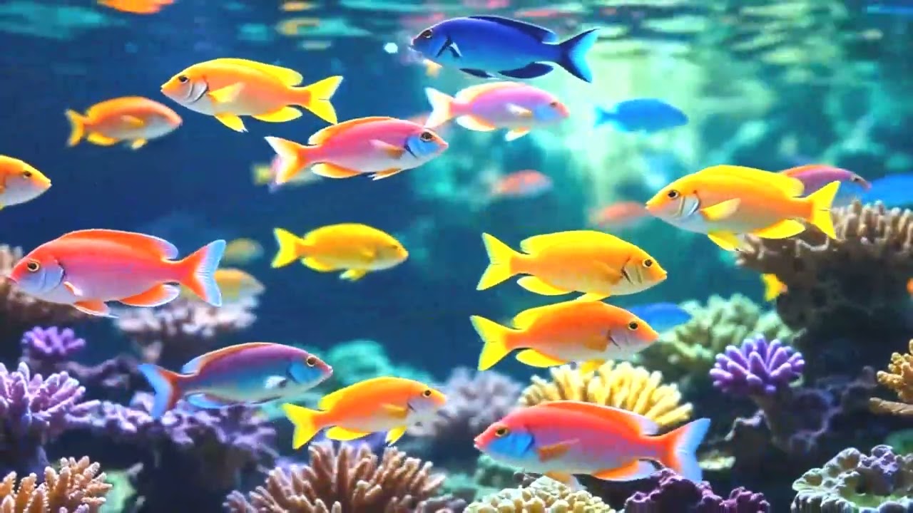 Ultra HD 4K Aquarium 🐠 Relaxing Music for Sleep, Stress Relief & Calm