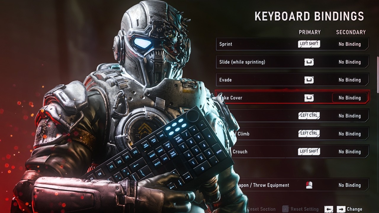 Gears of War E-Day - NAJLEPSZE USTAWIENIA KLAWIATURY (SZYBKIE RUCHY)