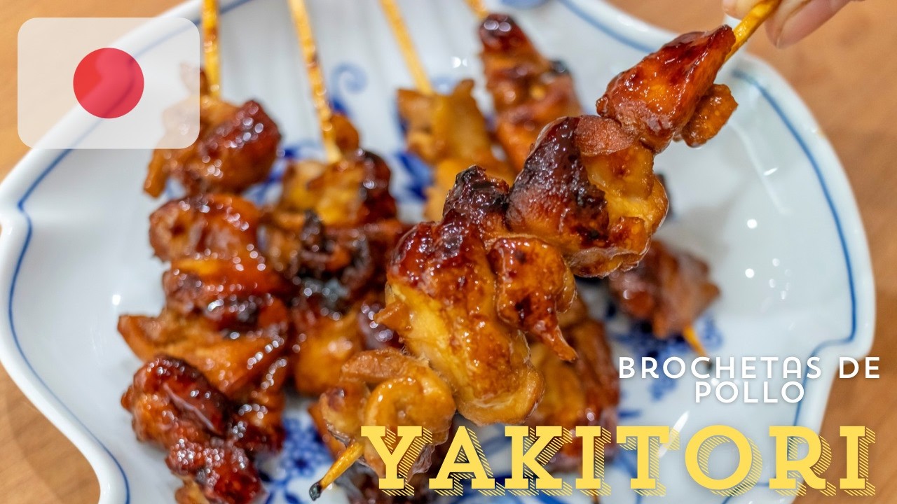 Yakitori / Brochetas de pollo con salsa Teriyaki, un plato típico japonés fácil de preparar