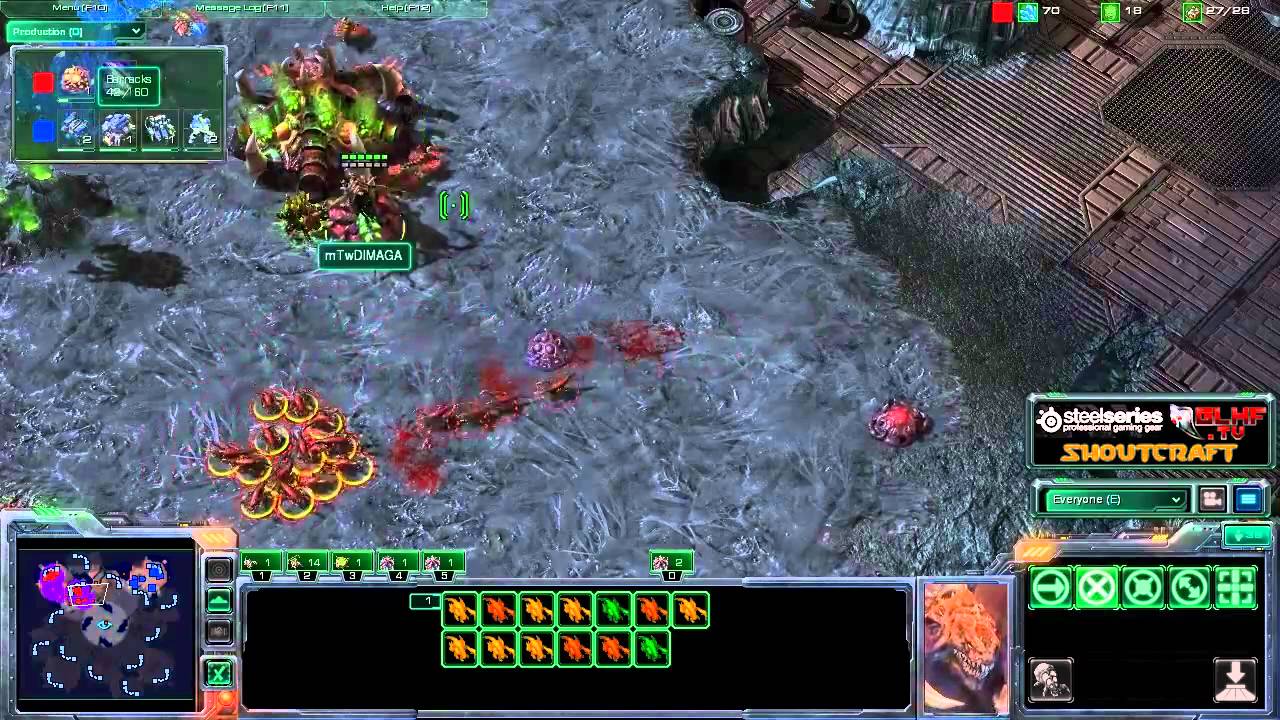 SHOUTcraft: Match 4 - Dimaga (Z) vs Fenix (T) - Cast by TotalBiscuit and Scan