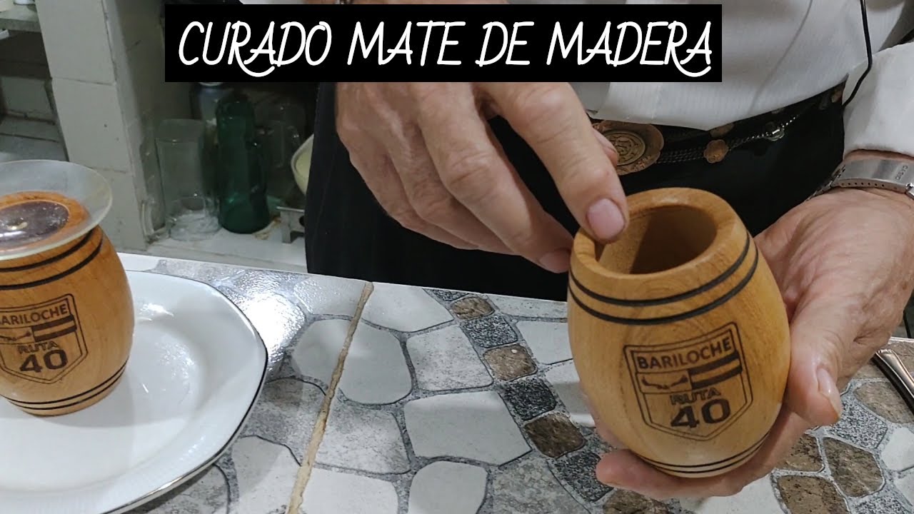 Como curar un mate de madera