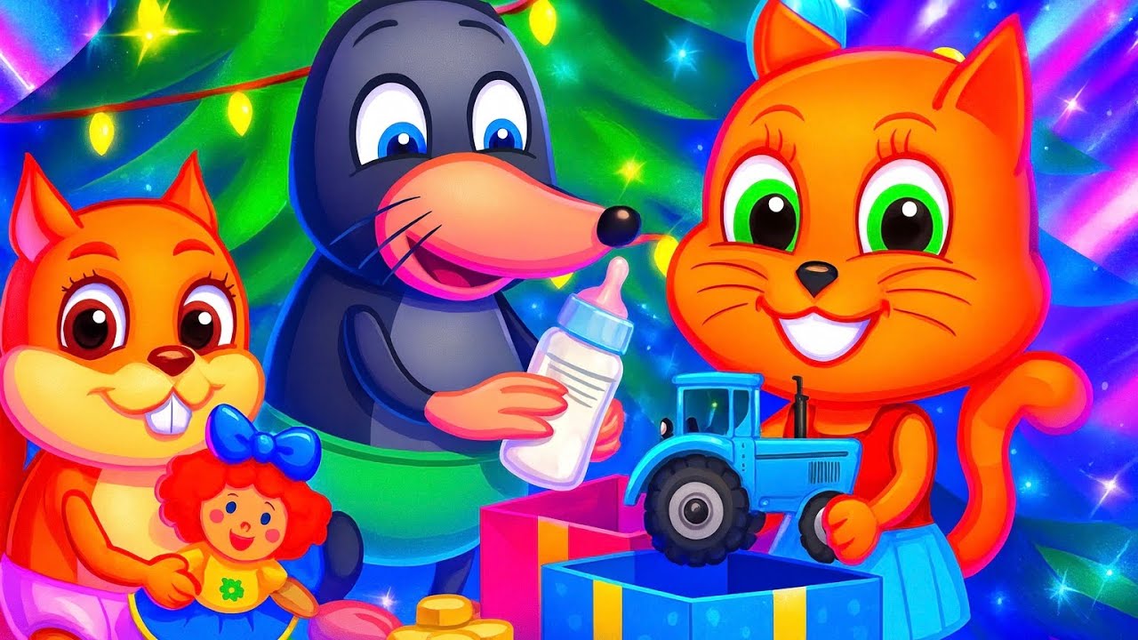 Cats Family in English - A GIFT MIX-UP! Cartoon for Kids 4K