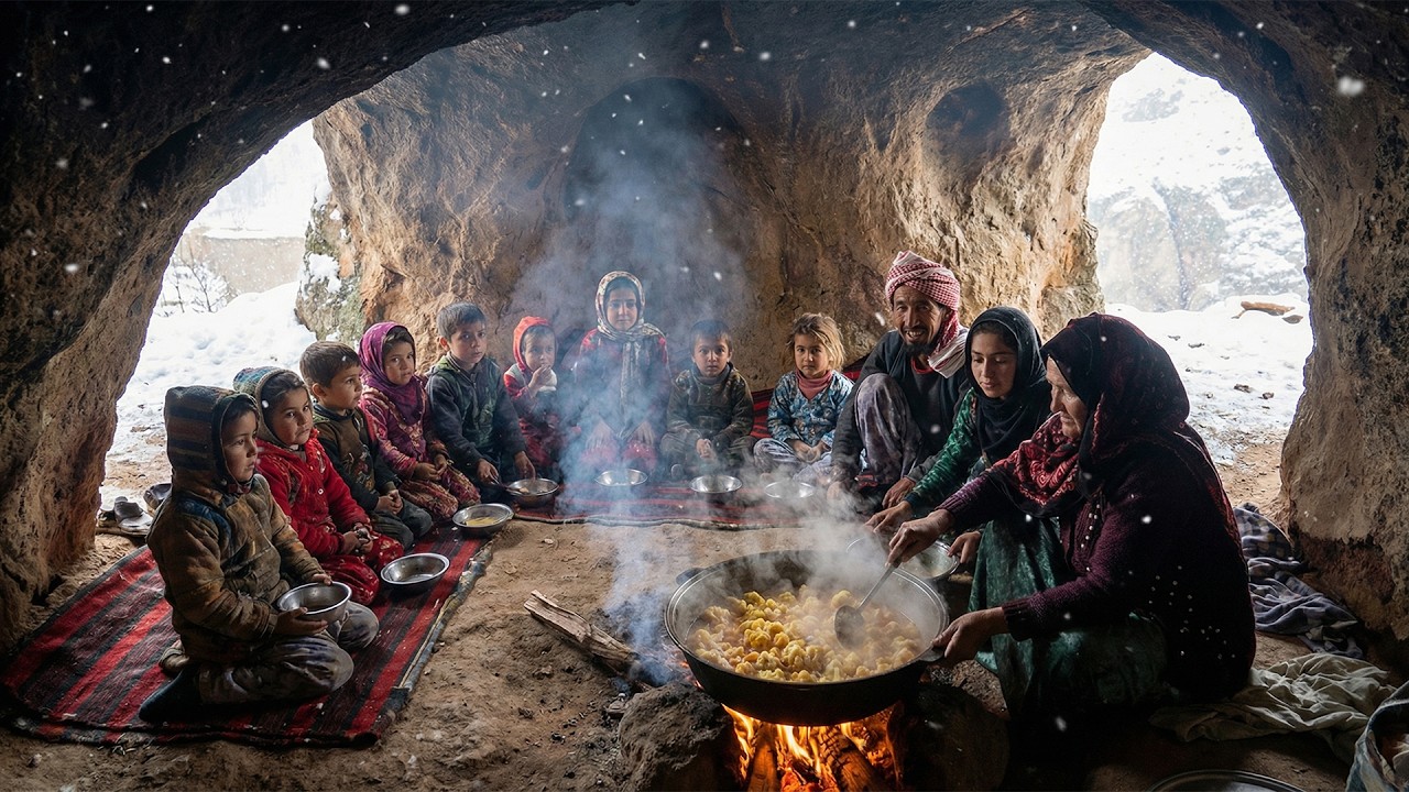 Surviving Underground: Cooking a Grand Village Feast Inside a Cozy Cave