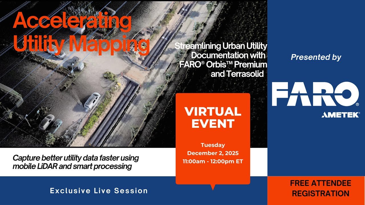 Accelerating Utility Mapping with FARO® Orbis™ Premium and Terrasolid