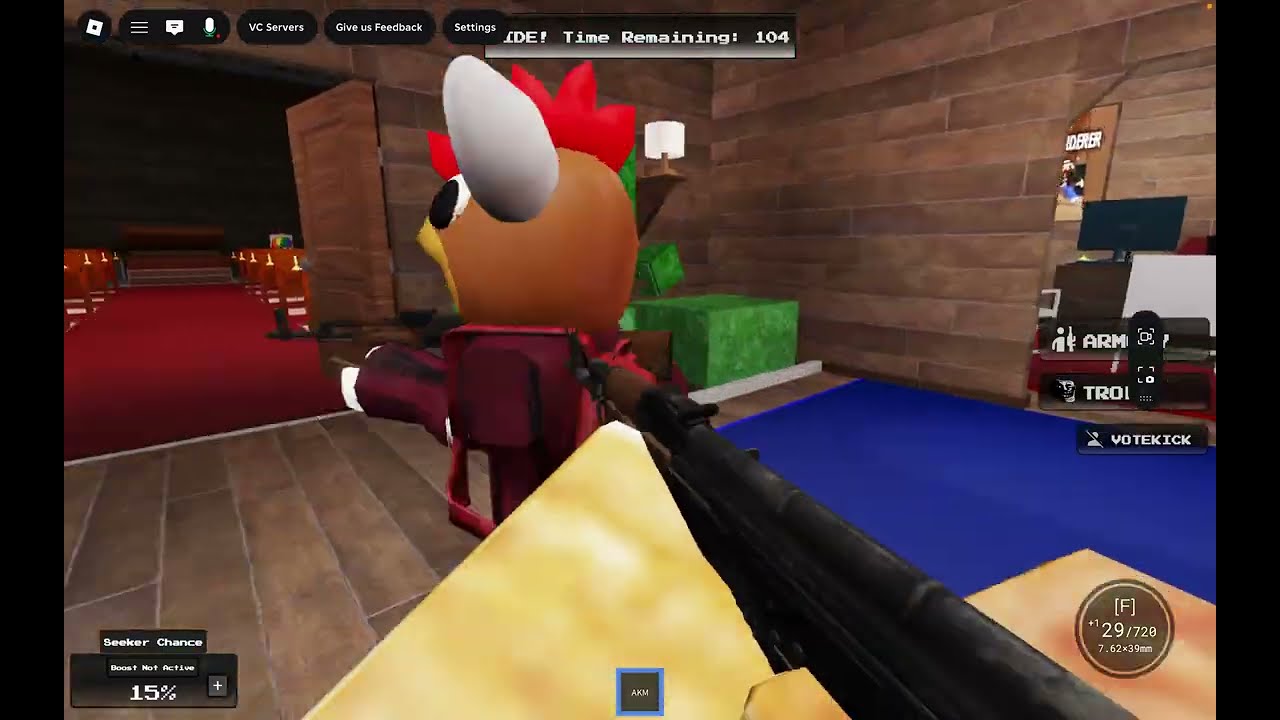 Стрельба по детям в Roblox Seeker vs Hider