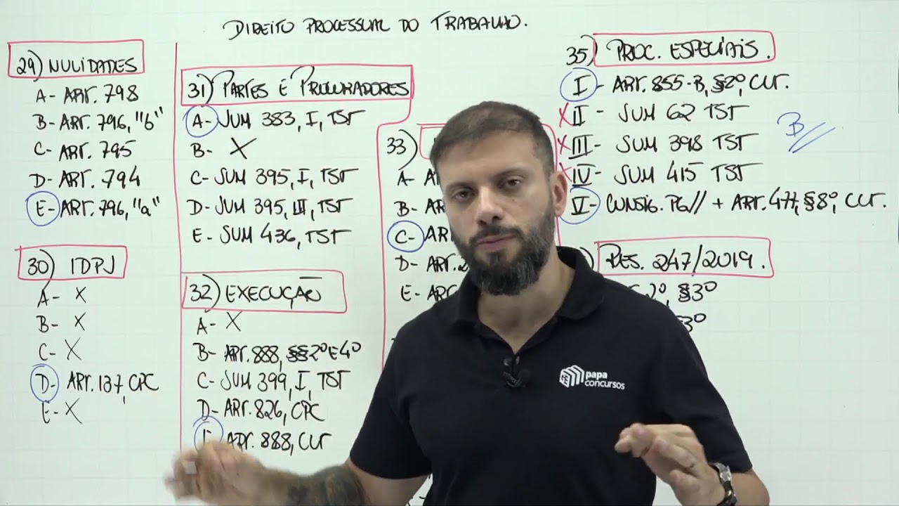Correção de prova - TRT 21 - AJAJ - Professor Marcelo Sobral