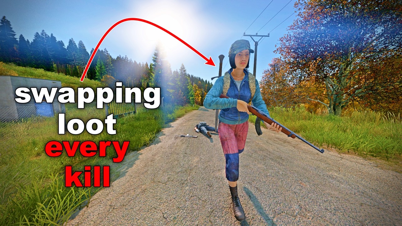 Swapping loot with EVERY player I kill on DayZ!