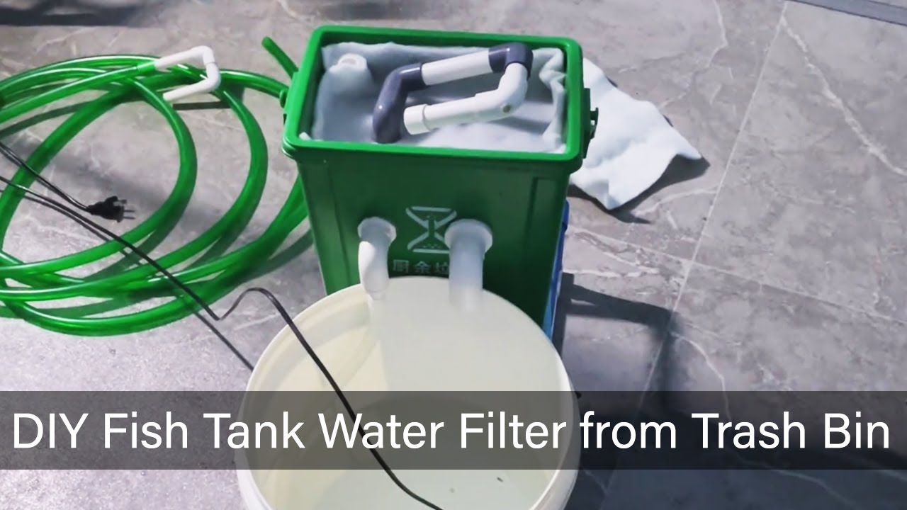 DIY Fish Tank Water Filter from Trash Bin