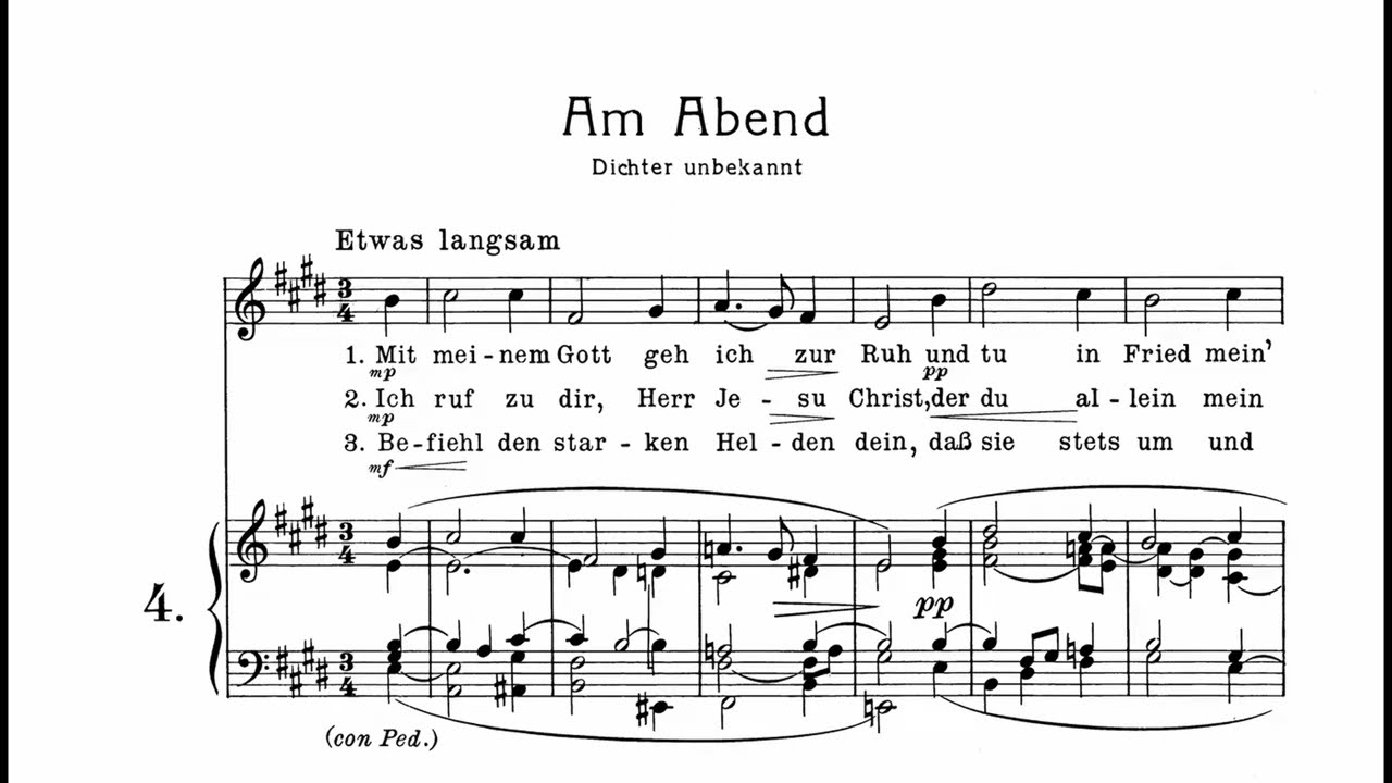 Max Reger - Zwölf geistliche Lieder op. 137 [Score Video]