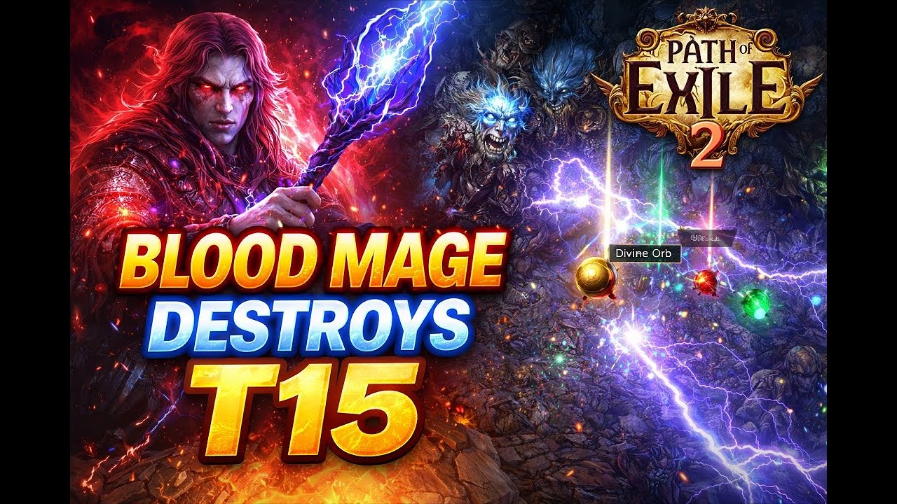 PoE 2 Blood Mage Spark Build | T15 Mapping + Abyss Depths Boss Clear