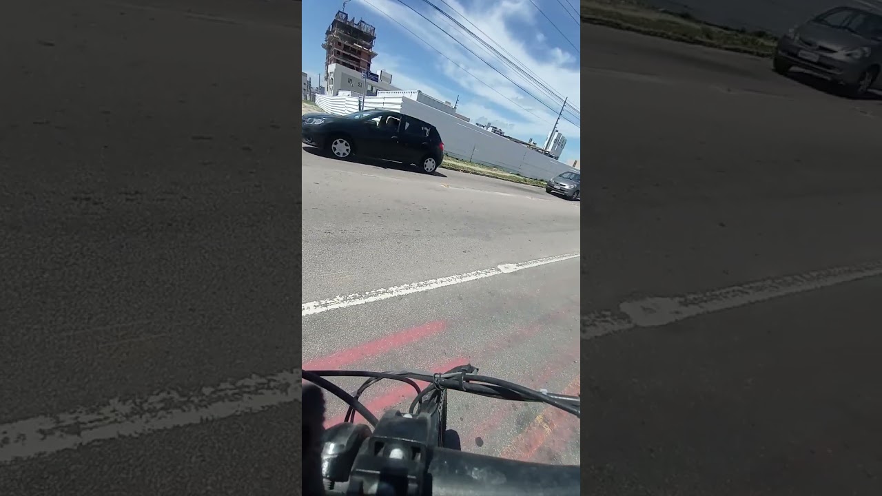 Bicicleta elétrica caseira eu indo pro trabalho 