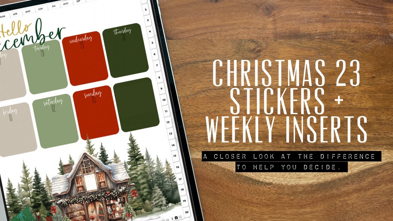 😍 IT’S A CHRISTMAS RELEASE! Stickers + scenes for digital planners + new color weekly inserts!