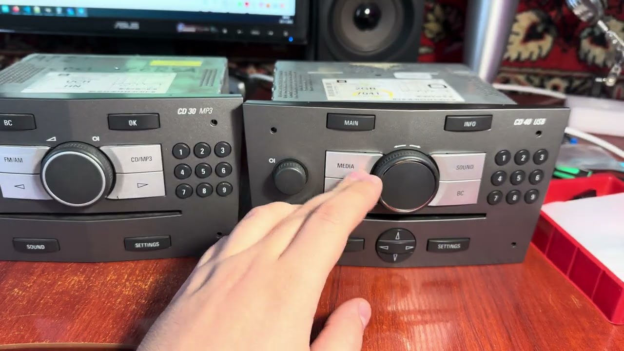 Opel Astra H - CD40 USB, Пересадка центрального энкодера, до.