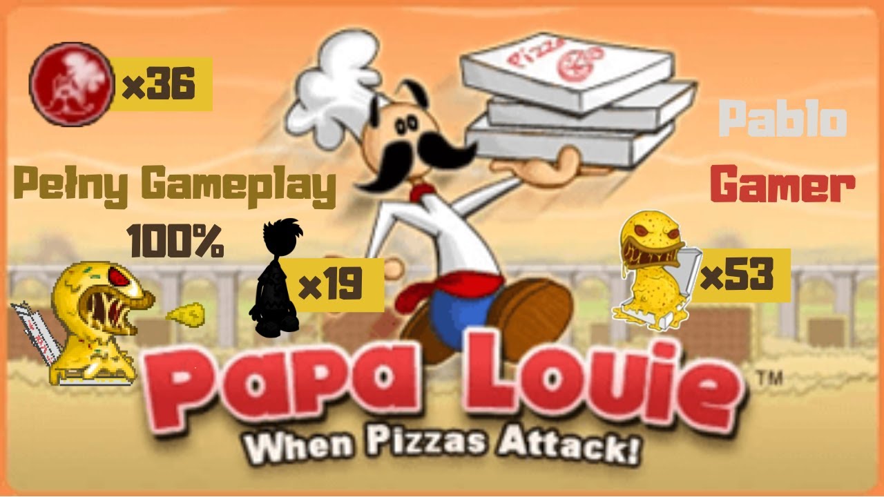 (Papa Louie 1: Flashpoint) Pełny Gameplay 100% (All: klienci, bonusy i pizze)