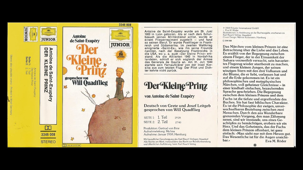 Der Kleine Prinz (Dt. Grammophon Audio-Kassette)