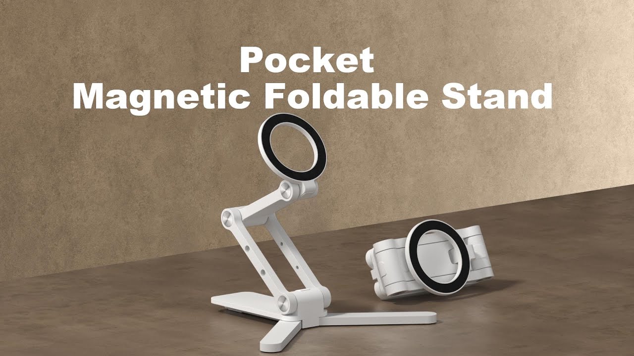 Hagibis Pocket-Sized Foldable Magnetic Stand: 3-Axis Damping for Stable & Adjustable Support #tech