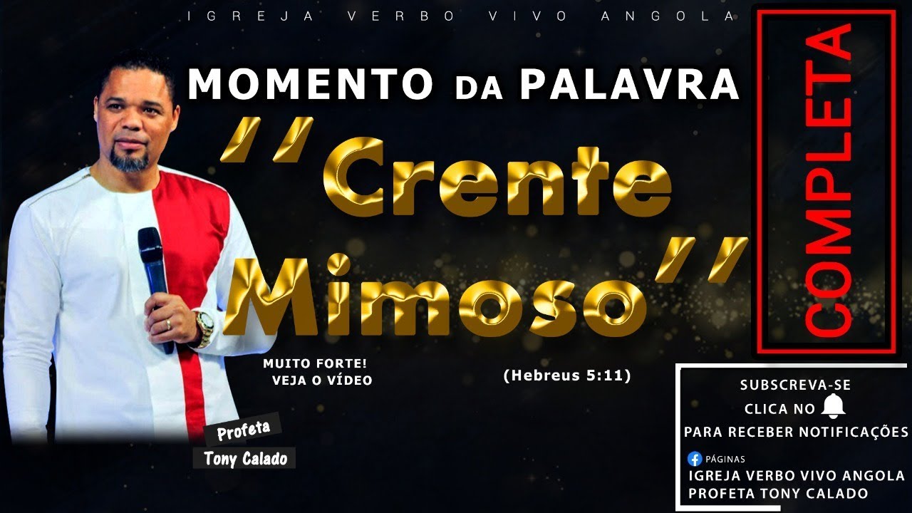 Crente Mimoso, Hebreus 5:11-14  (Mensagem Completa) | Tony Calado