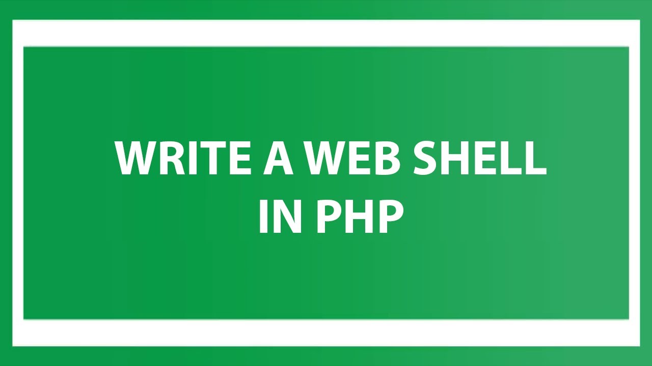 Написать веб-оболочку на PHP