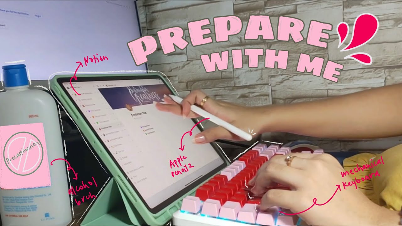💻 back to school prep as a paperless student | notion, customizing iPad pro + changing keycaps