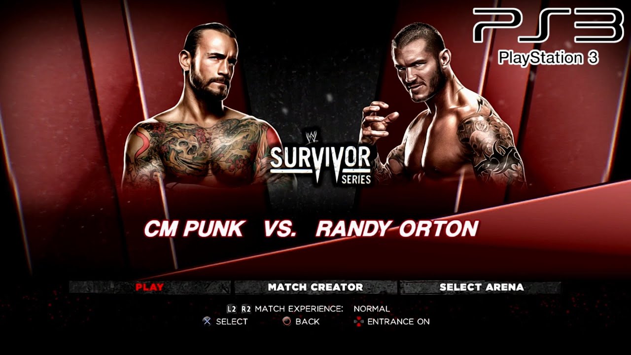 WWE '13 PS3 - CM Punk VS Randy Orton [2K][mClassic]